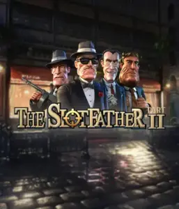 Step into the nefarious world of The Slotfather 2 slot by Betsoft, showcasing four iconic mafia characters set against a dark urban backdrop. This image depicts the dramatic theme of the organized crime with its vivid character design and ominous setting. Ideal for players attracted to mafia stories, offering a captivating adventure. 