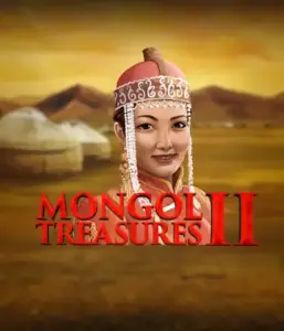 Discover the captivating culture of Mongolia with Mongol Treasures 2 slot by Endorphina, featuring a stunning Mongolian woman adorned in traditional attire against a pastoral Mongolian steppe backdrop. This image evokes the beauty of Mongolian history, delivering a distinctive cultural journey. 