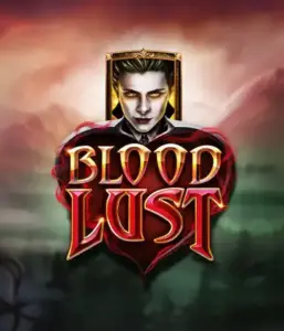 A dark and seductive view of the Blood Lust slot by ELK Studios, featuring gothic vampire symbols and a haunting castle backdrop. The visual emphasizes the slot's enthralling atmosphere, enhanced by its innovative game mechanics, making it an enticing choice for those fascinated by the vampire genre.